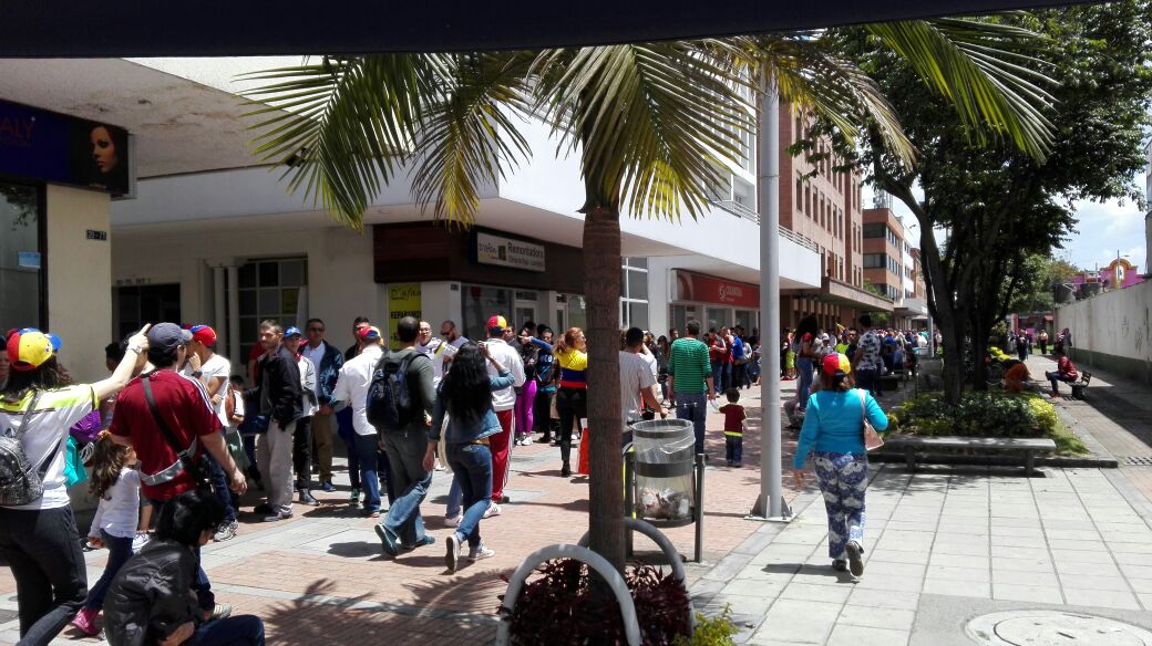En El Poblado también hubo concentración. FOTO CORTESÍA