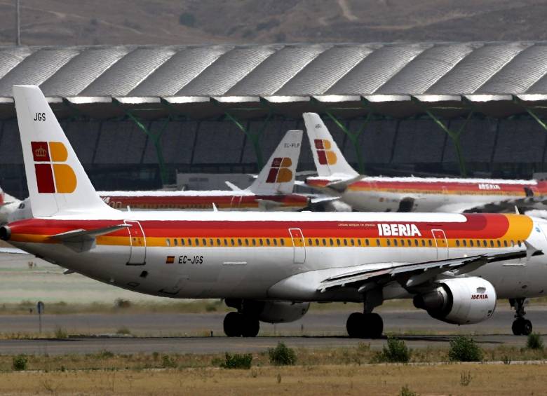 Aviones de la aerolínea Iberia. FOTO Reuters