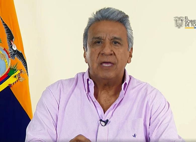 Alocución presidencial de Lenín Moreno este lunes para anunciar la derogatoria del decreto sobre combustibles. FOTO CAPTURA DE VIDEO SECRETARÍA DE COMUNICACIÓN DE ECUADOR