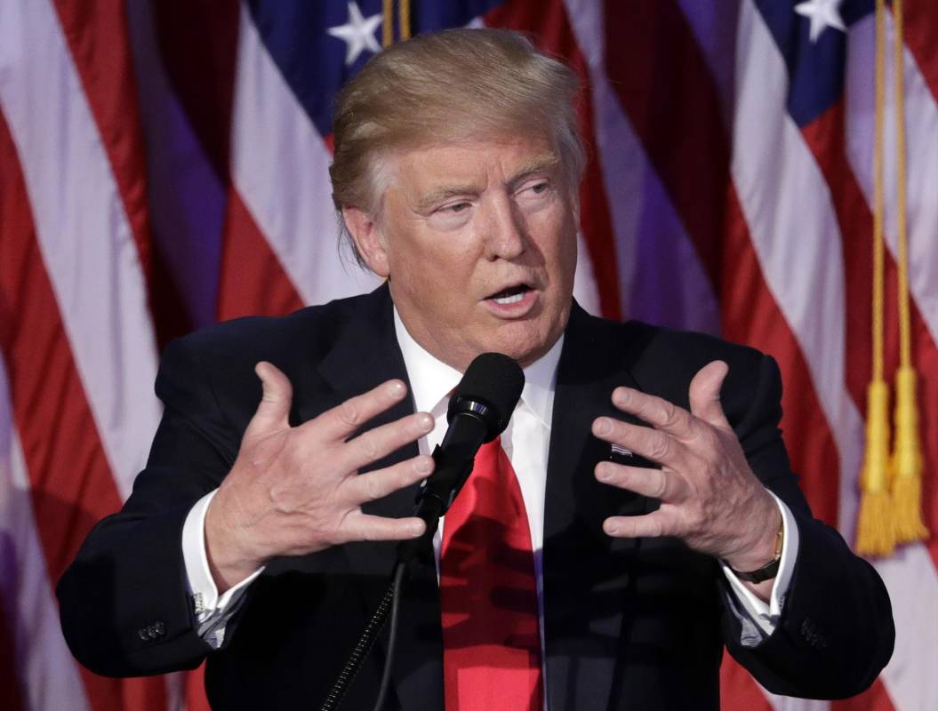 En un discurso de 20 minutos agradeció a los votantes. FOTO AP