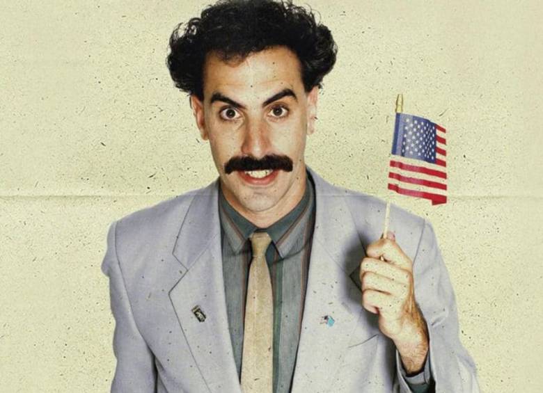 El británico Sacha Baron Cohen es el protagonista de esta cinta que incomoda a muchos políticos en Estados Unidos. FOTO Cortesía