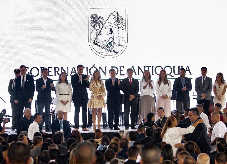 Anuncio del gabinete de Anibal Gaviria en su posesión, del pasado 1 de enero. Foto: Andrés Camilo Suárez.