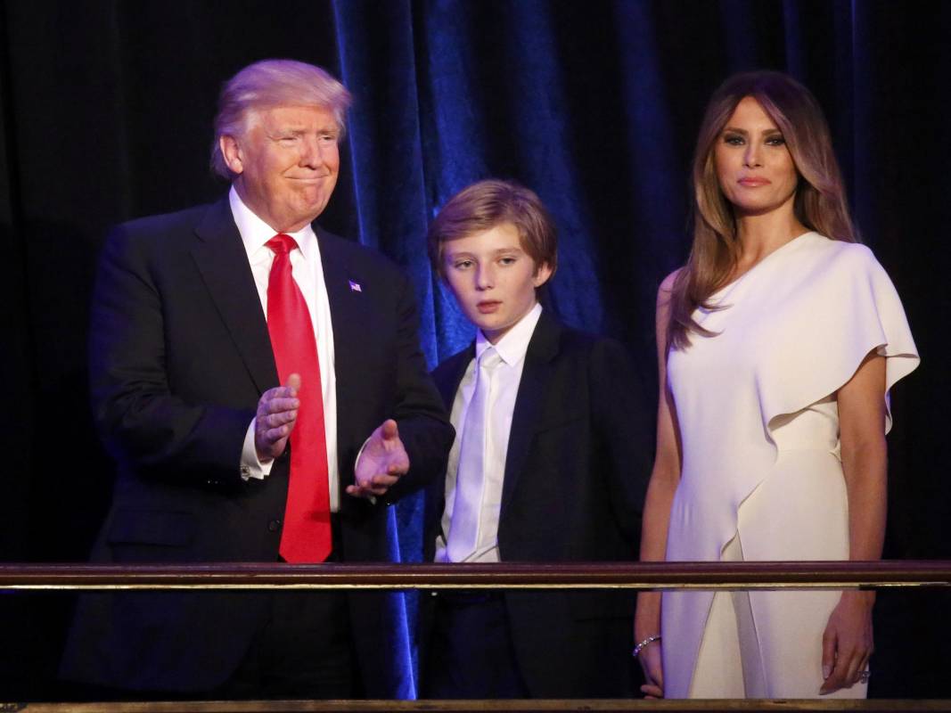Barron Trump es el hijo menor del nuevo presidente de Estados Unidos. FOTO Reuters