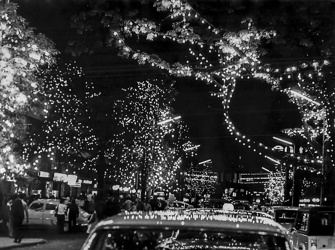 Alumbrado navideño 1967, La Playa. FOTO ARCHIVO ELCOLOMBIANO