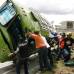 Esteban Vanegas - Este bus, que cubr&#237;a la ruta Argelia-Medell&#237;n, se qued&#243; sin frenos y se volc&#243; en el kil&#243;metro 7 de la v&#237;a a Las Palmas, tres personas resultaron heridas.