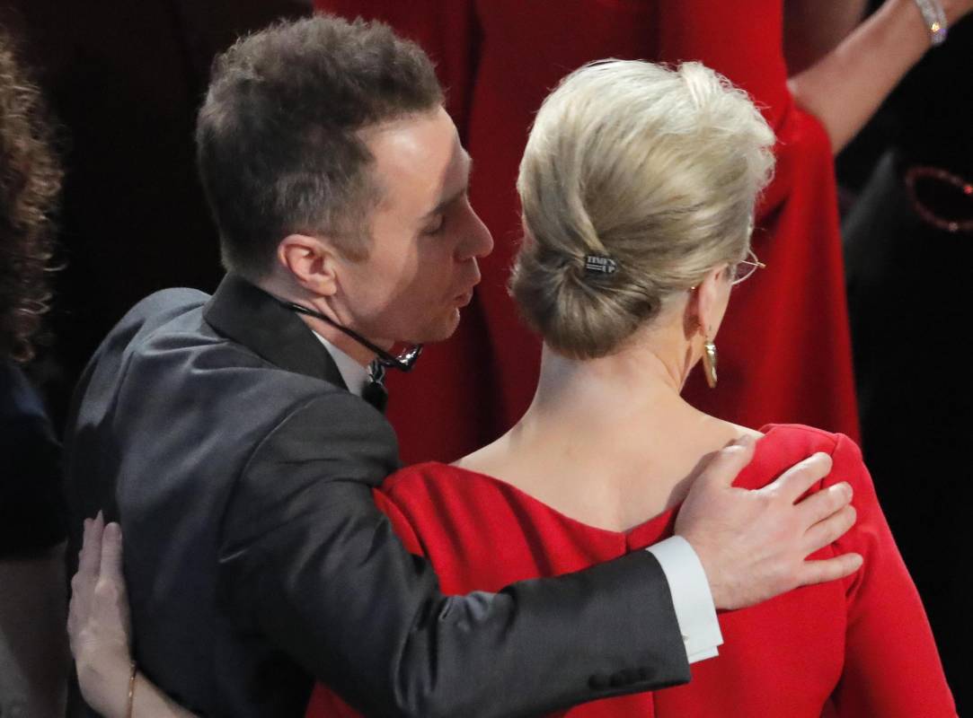 Qué le habrá dicho Sam Rockwell a Mery Streep. FOTO Reuters