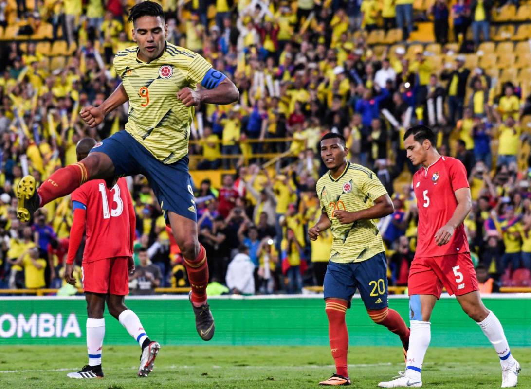 Con goles de William Tesillo, Luis Fernando Muriel y Falcao García, el equipo nacional superó con autoridad a un débil equipo panameño, que no mostró ninguna idea de buen fútbol para generar acciones de peligro sobre el arco del antioqueño David Ospina. FOTO AFP