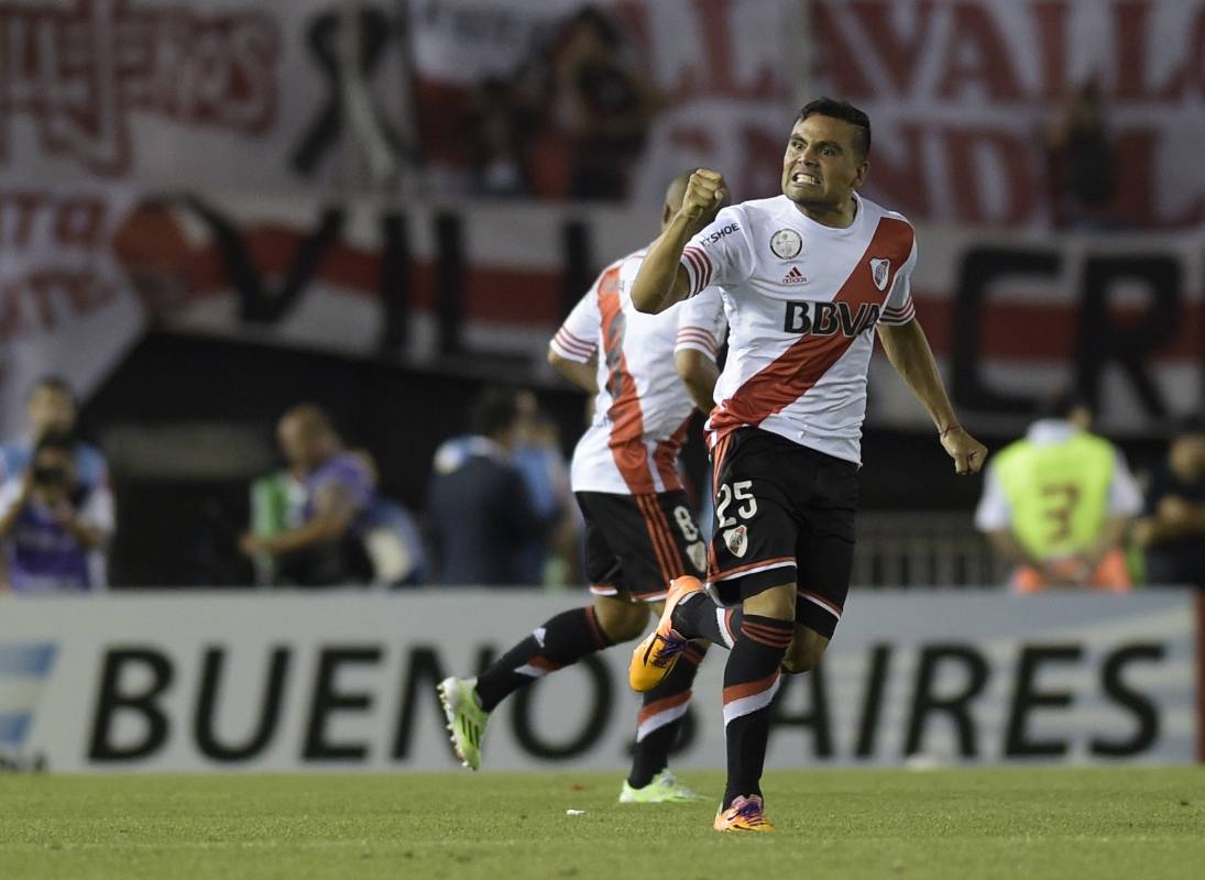 Gabriel Mercado abrió el marcador para River Plate a los 54 minutos. FOTO AFP