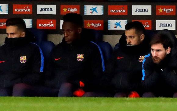 Yerry Mina ha sido convocado en cuatro juegos del Barcelona. FOTO EFE