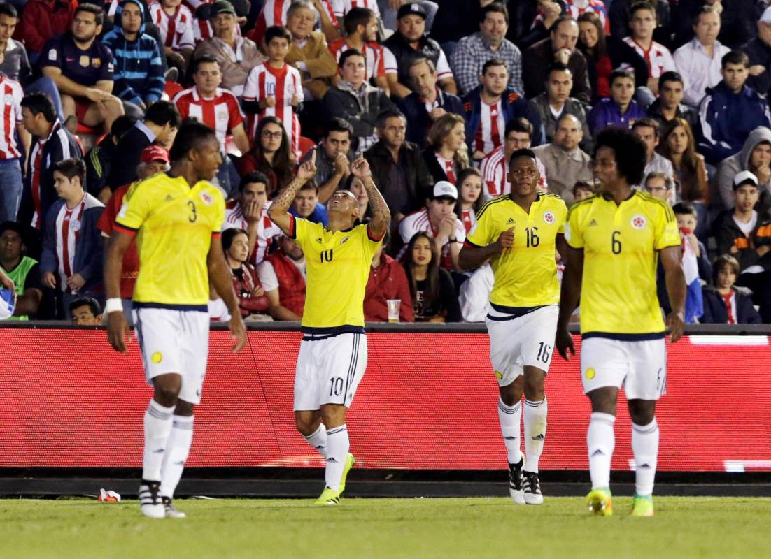 El resultado dejó a Colombia con 16 puntos en la tabla de posiciones de las Eliminatorias, mientras Paraguay se quedó con 12. FOTO REUTERS