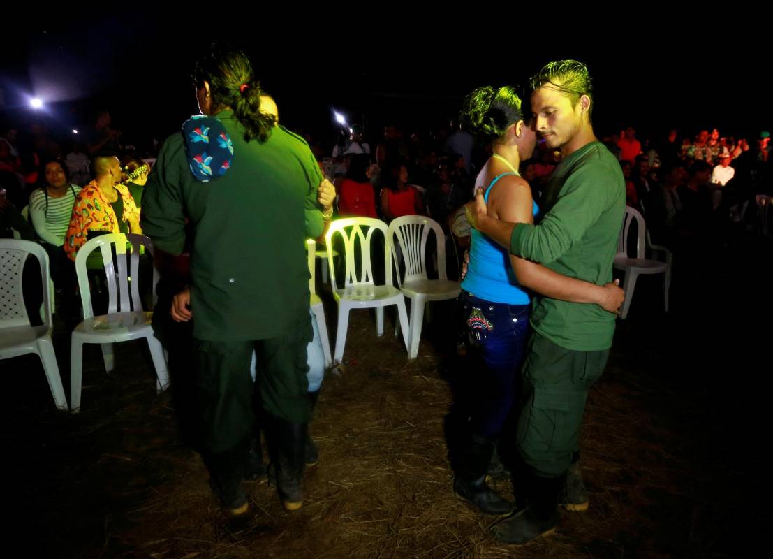 La Conferencia se lleva a cabo en un asentamiento guerrillero en los Llanos de Yarí, Meta. FOTO Reuters