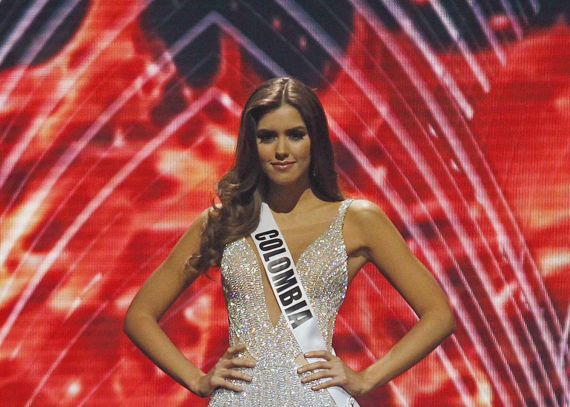 Paulina Vega fue la última en ingresar al grupo de 5 finalistas. FOTO Reuters