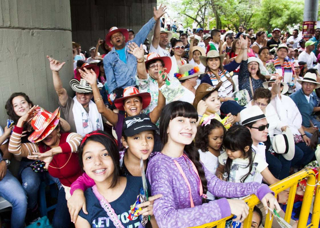 Asistentes al Desfile de Silleteros. FOTO MARIO VALENCIA.