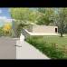 Andrés Obregón - Render de la parte posterior, interior del jardín.