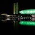 AP - El edificio del Congreso Nacional de Brasil está decorado con luces verdes y amarillas, los colores de la selección naciona, en honor a la Copa Mundial de la Fifa, que se inaugura este 12 de junio con el partido Brasil-Croacia en Sao Paulo.