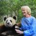 Reuters - La Gobernadora de Australia, Quentin Bryce , posa con un panda gigante en la base de Crianza de Pandas en Chengdu , provincia de Sichuan.