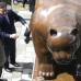 Esteban Vanegas - La creación, que llegó a Cartagena proveniente de los talleres del maestro Botero en Italia, fue desplazada a Medellín por vía terrestre.