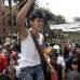 Colprensa - En Bogotá se pudieron ver desde grupos de estudiantes del Sena que reclamaban por la escasa financiación que reciben, hasta funcionarios judiciales en huelga.