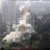 Manuel Saldarriaga - La nube de polvo que dej&#243; la implosi&#243;n se confundi&#243; con la neblina que cubr&#237;a el sector a esa hora de la ma&#241;ana.