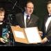 Edwin Bustamante - Ana Mercedes G&#243;mez (directora EL COLOMBIANO), Luis Miguel De Bedout Hern&#225;ndez (gerente EL COLOMBIANO) y An&#237;bal Gaviria (alcalde de Medell&#237;n).