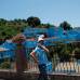 Reuters - Todas las casas de J&#250;zcar se pintaron con el color azul caracter&#237;stico de los Pitufos.