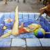 Foto: Cortes&#237;a - El artista brit&#225;nico Julian Beever se especializ&#243; en el manejo de la &#243;ptica para crear efectos tridimensionales con sus pinturas hechas con tiza. Un trabajo que va de la calle a un centro comercial de Medell&#237;n.