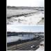 Reuters - Esta fotografía muestra la combinación en la misma ubicación en una calle de Miyako, Prefectura de Iwate, al noreste de Japón en dos fechas distintas, 11 de marzo de 2011 (arriba) y 17 de febrero 2012 (abajo). La fotografía superior enseña una ola rompiendo sobre una calle. La inferior, el mismo lugar casi un año después.