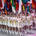 Reuters - Las banderas de todos los países participantes en la Expo estuvieron presentes en la ceremonia de clausura.