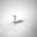 AFP - El Cristo redentor, m&#225;ximo monumento en R&#237;o de Janeiro se pierde entre las nubes.