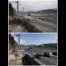 Reuters - La fotografía muestra la combinación en la misma ubicación en una calle de Miyako, Prefectura de Iwate, noreste de Japón en dos fechas distintas, 11 de marzo de 2011 (arriba) y 17 de febrero 2012 (abajo). La fotografía superior enseña una ola rompiendo en un camino y el puente. Abajo, el mismo lugar casi un año después tras la impresionante reconstrucción.