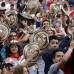 Foto Germ&#225;n Enciso-Colprensa - Este domingo los colombianos intentaron batir el r&#233;cord mundial del mayor n&#250;mero de personas bailando La pollera color&#225;.