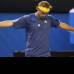 Reuters - El ruso Alexander Kudryavtsev se lamenta por la derrota ante Federer.