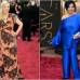 AP - Catherine Martin quien ganó el Oscar como Mejor Diseño de Vestuario deslució con su prenda y Liza Minnelli en Halston tampoco gustó.