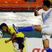 AP - El volante de la Fiorentina de Italia Juan Guillermo Cuadrado, con la claridad y gambeta, estuvo imparable por la derecha y sirvió el pase para el primer gol de Jackson.