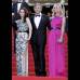 FOTO REUTERS - Stewart llevaba un vestido estampado en blanco y negro de gran escote y la melena suelta, mientras que su compañera de filme Kirsten Dunst lucía un sencillo vestido fucsia con cinturón negro.
