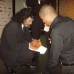 - Acá firmándole un autografo al reconocido jugador francoargentino David Trezeguet.