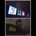 Reuters - Edificio Media Center en Astana, Kazajistán, antes y durante La Hora del Planeta.