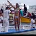 Manuel Saldarriaga, enviado especial Cartagena - Bajo un sol radiante se cumpli&#243; este s&#225;bado el tradicional Desfile de Balleneras por la Bah&#237;a de Cartagena, en uno de los actos m&#225;s esperados por la oportunidad que se tiene de mirar en vestido de ba&#241;o a las aspirantes a Se&#241;orita Colombia.