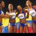 - Las damas de la posta de 4x400 también celebraron su medalla de oro para Colombia.