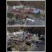 Reuters - Una fotografía muestra la combinación en la misma ubicación en Miyako, Prefectura de Iwate, Japón noreste en dos fechas distintas, 11 de marzo de 2011 (arriba) y 17 de febrero de 2012 (abajo). La fotografía superior muestra las calles inundadas después del desastre natural. La imagen inferior muestra el mismo lugar casi un año después.