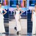 Reuters - Gabriela Kratochvilov, Miss Rep&#250;blica Checa; Jin Ye, Miss Chinay Hinarani de Longeaux, Miss Francia, m&#225;s candidatas que salieron a desfilar con traje de gala blanco.
