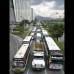 Jaime P&#233;rez - Camiones, buses y volquetas salieron a protestar este viernes por las calles de Medell&#237;n.