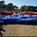 AP - Los hinchas paraguayos minutos previos al compromiso en las inmediaciones del escenario del partido.