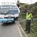 Guillermo Benav&#237;dez - El bus de servicio intermunicipal qued&#243; efectado en su parte delantera.