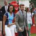 Reuters - La primera dama de Estados Unidos, Michelle Obama, compartió un rato con el futbolista David Beckham antes de la inauguración de los Juegos.