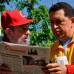 Reuters - En otras im&#225;genes, Ch&#225;vez y Castro estaban ojeando un ejemplar del peri&#243;dico oficialista cubano Granma y que, seg&#250;n Izarra, era de hoy, 28 de junio de 2011.