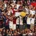 AP - Los hinchas de San Lorenzo de Almagro agitaron desde la tribuna varias banderas del Vaticano durante el encuentro del equipo con el Newell.