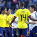 Reuters - Amaranto Perea celebra con el técnico Hernán Bolillo Gómez la victoria ante Bolivia.