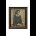 Cortes&#237;a - Retrato de mujer del maestro Eladio V&#233;lez. &#211;leo sobre madera. Parece un boceto.