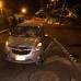 Julio C&#233;sar Herrera - Milagrosamente los cuatro ocupantes de un Chevrolet Spark, que transitaban por el lugar salvaron sus vidas, luego de que parte de la estructura cayera sobre el autom&#243;vil.